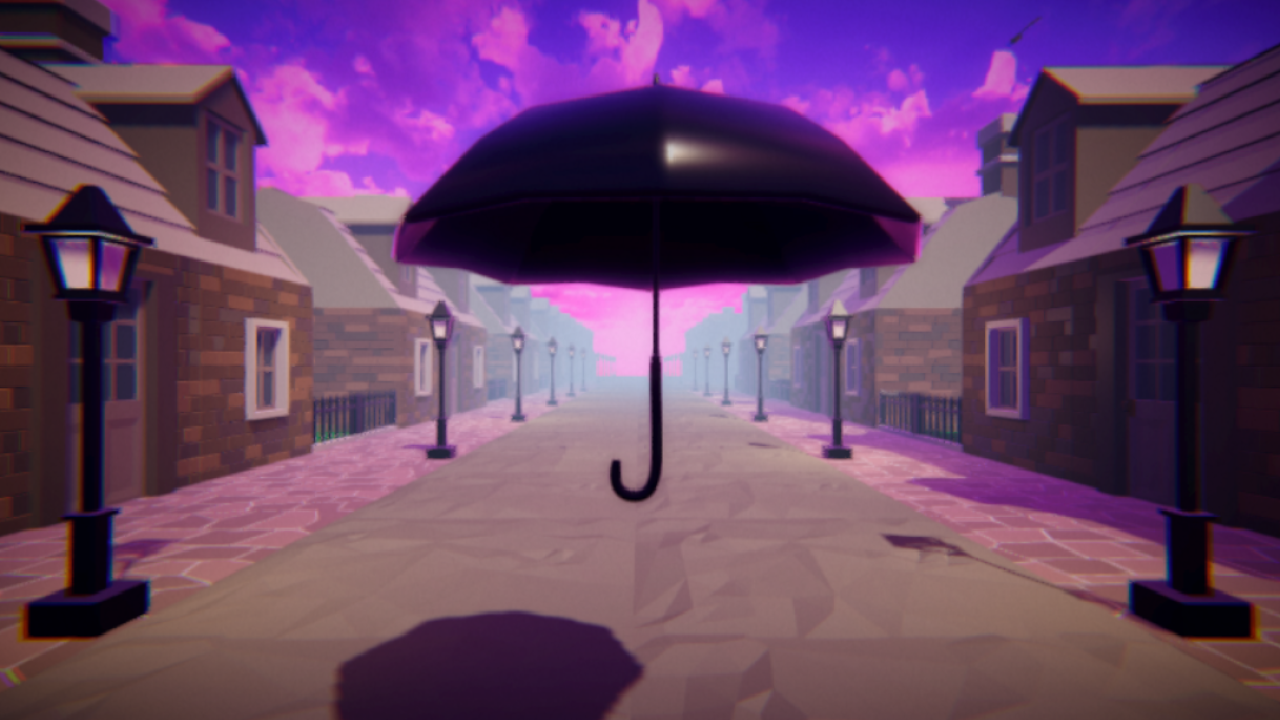 A floating umbrella!